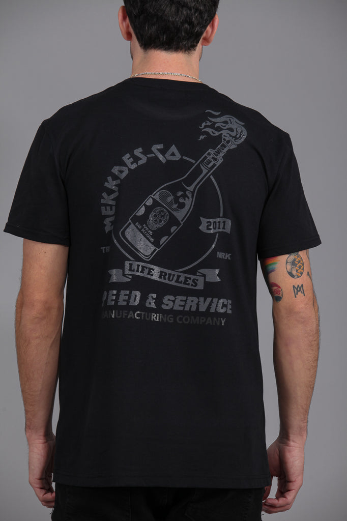 Camiseta HE "SPEED & SERVICE " · NEGRO  ·