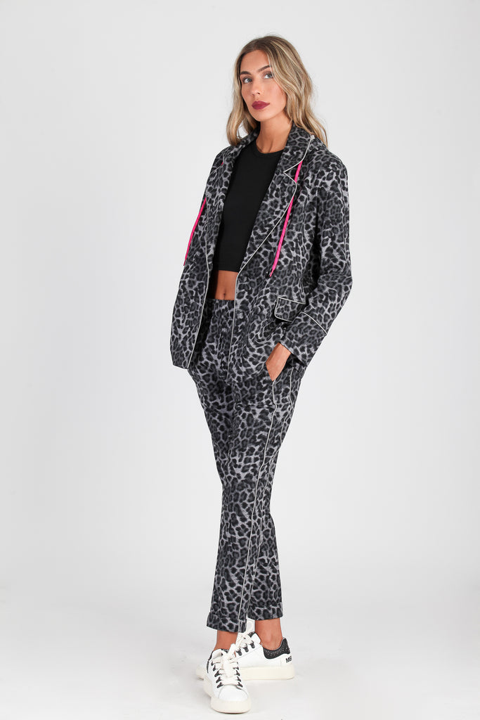 Pantalón Traje & contraste técnico · PRINT GRIS ·