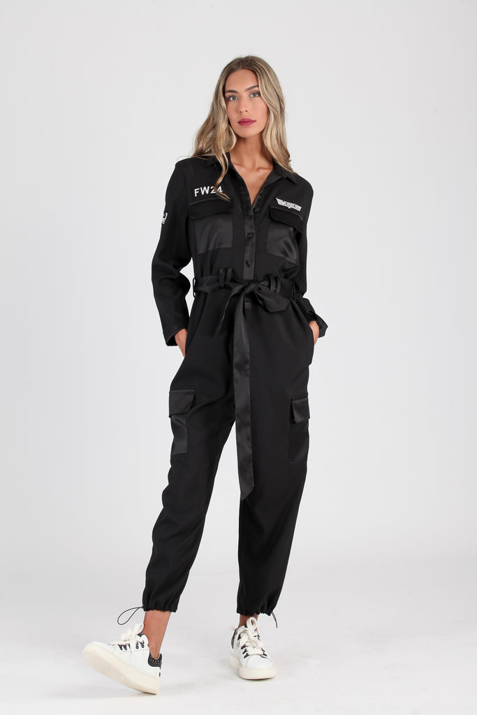 Mono gabardina negro