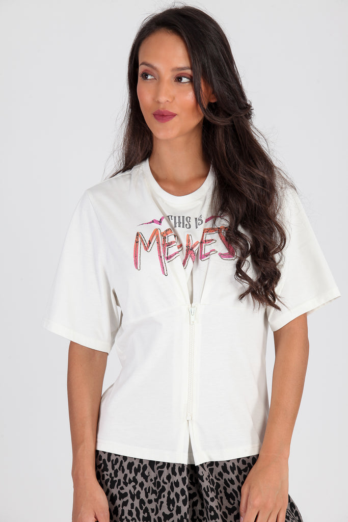 Vestido camiseta THIS IS MEKKDES Animal Print · CRUDO & GRIS ·