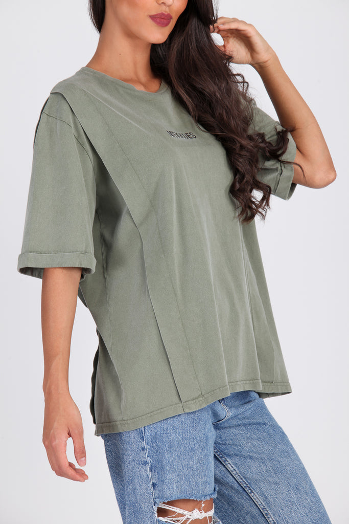 Camiseta logo khaki