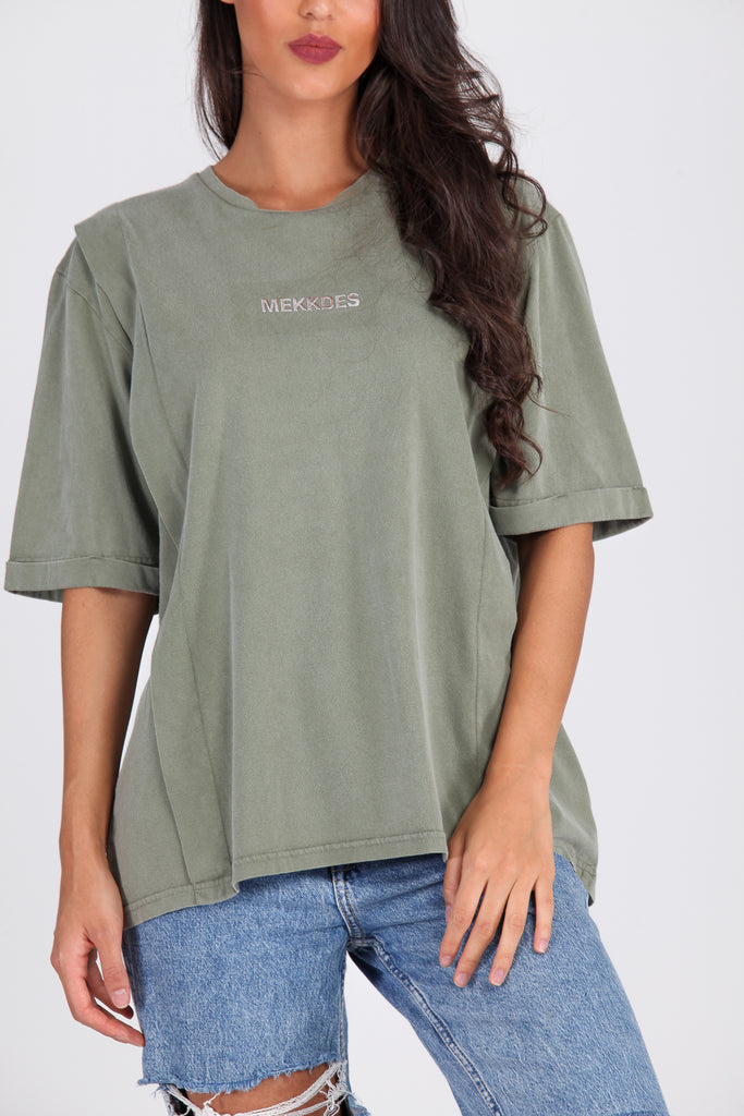 Camiseta logo khaki