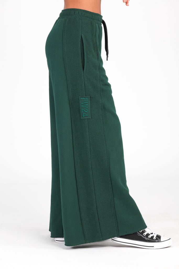 Jogger wide leg verde