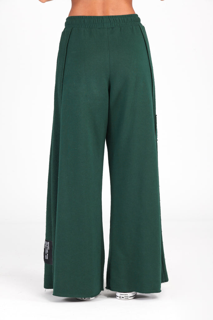 Jogger wide leg verde