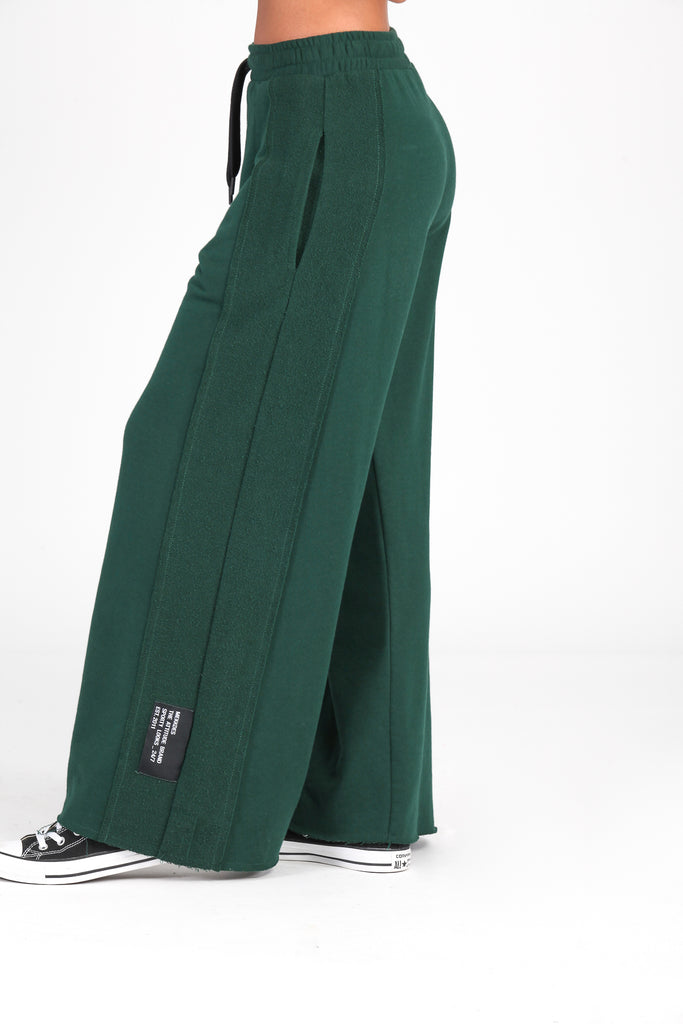 Jogger wide leg verde