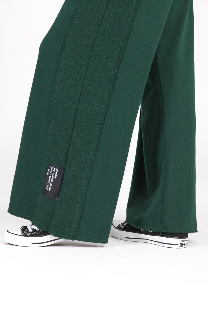 Jogger wide leg verde