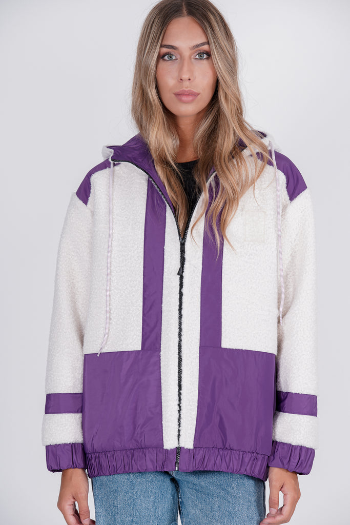 Chaqueta dolly crudo y morado