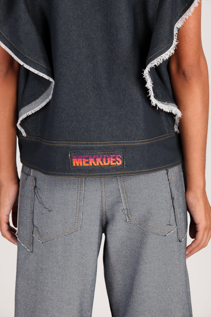 Chaleco Denim volantes F*CK! · EXCLUSIVO ONLINE ·