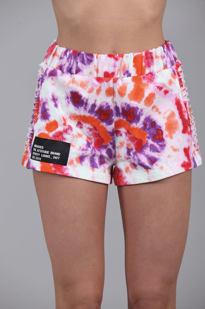 Short tie-dye SHADES OF SUMMER · MORADO & NARANJA ·