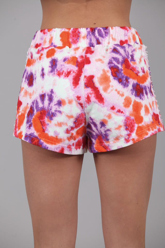 Short tie-dye SHADES OF SUMMER · MORADO & NARANJA ·