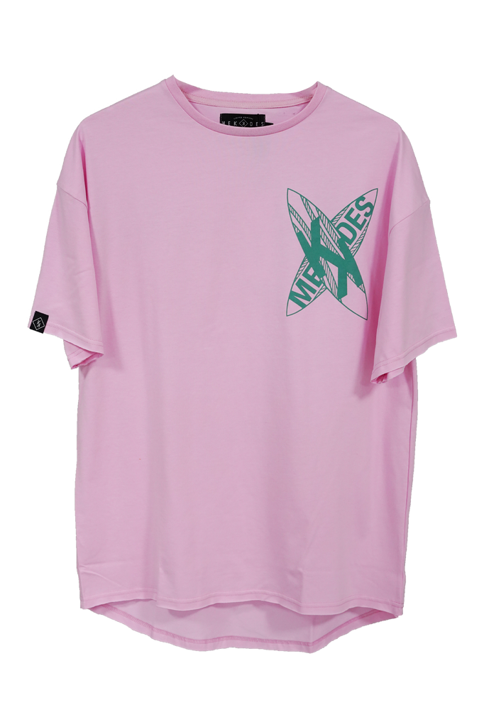 Camiseta HE "SEA, SUN, SALT " · ROSA ·