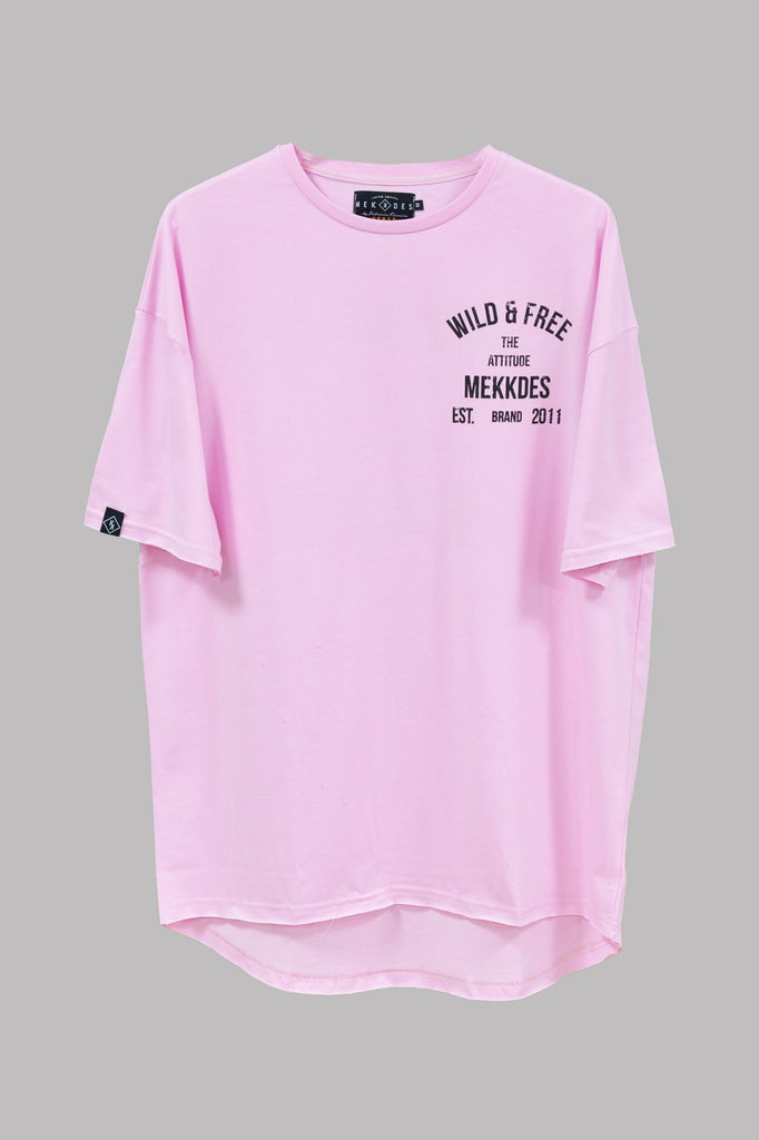 Camiseta HE WILD & FREE rosa