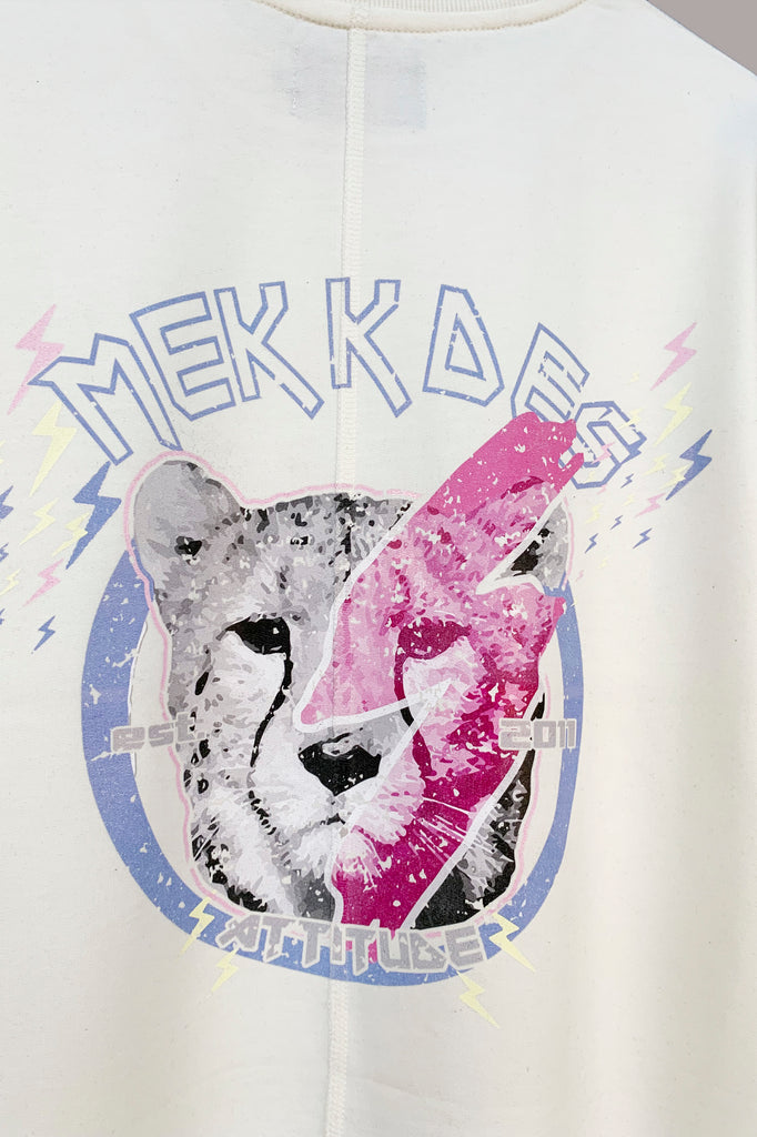 Sudadera HE ROCK & CHEETAH bajo redondeado · CRUDO·