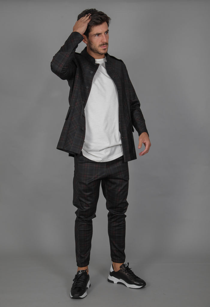 Jogger HE punto roma · CUADROS TARTAN ·