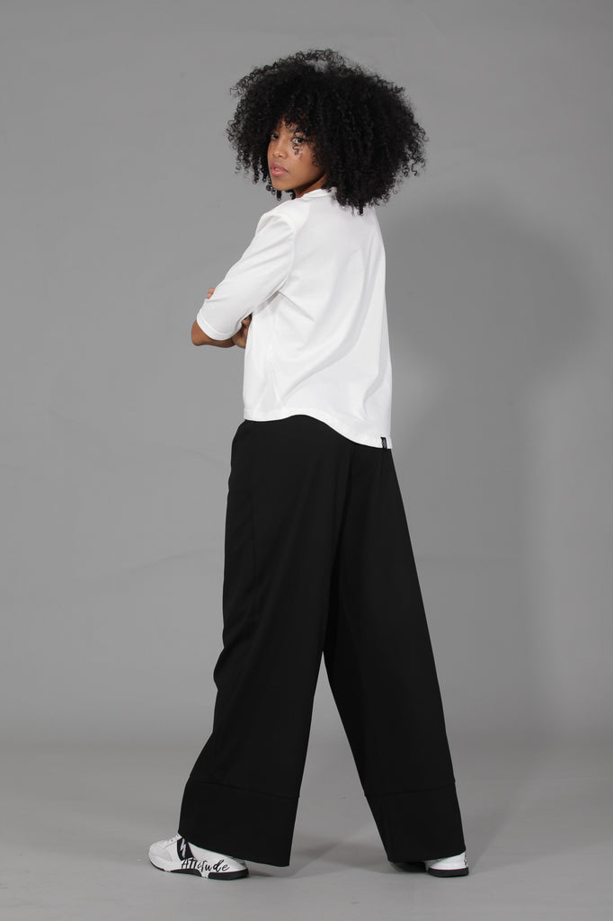 Pantalón traje holgado · NEGRO ·