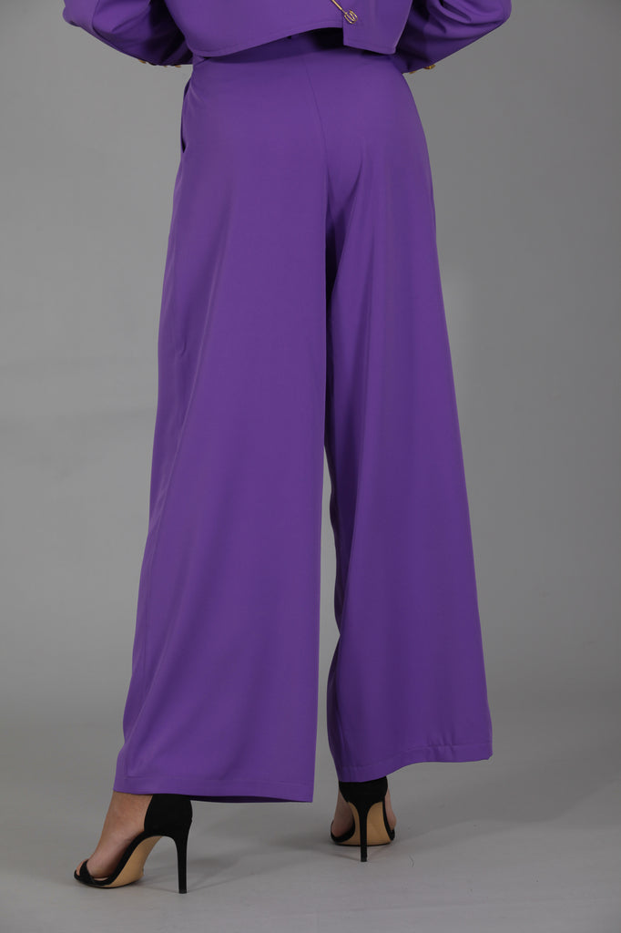 Pantalón traje holgado · MORADO ·