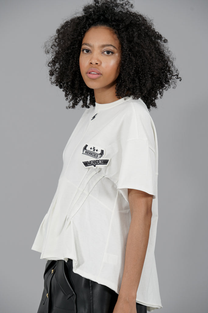 Camiseta pinzas & parches · CRUDO ·