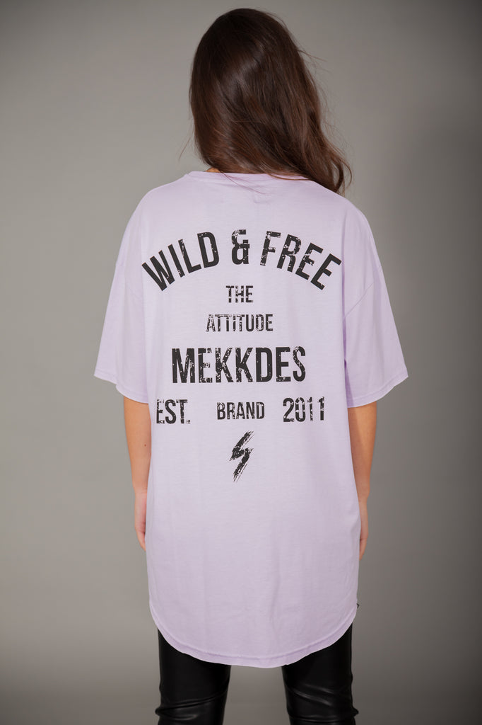 Camiseta HE WILD & FREE lila
