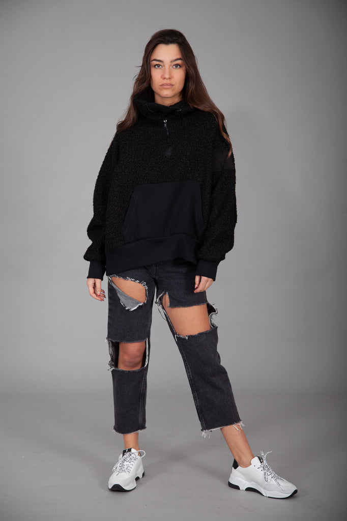 Sudadera cremallera DOLLY negro