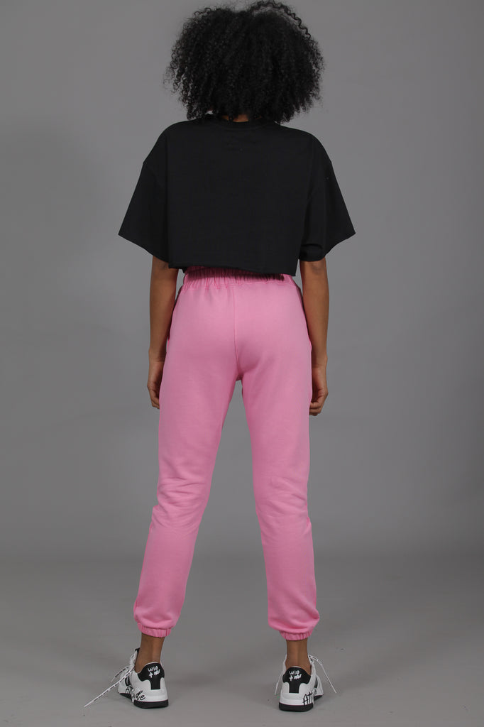 Camiseta cropped LOGO · NEGRO ·