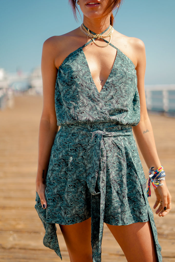 Mono corto maxi bolsillos MALIBU · VERDE ·