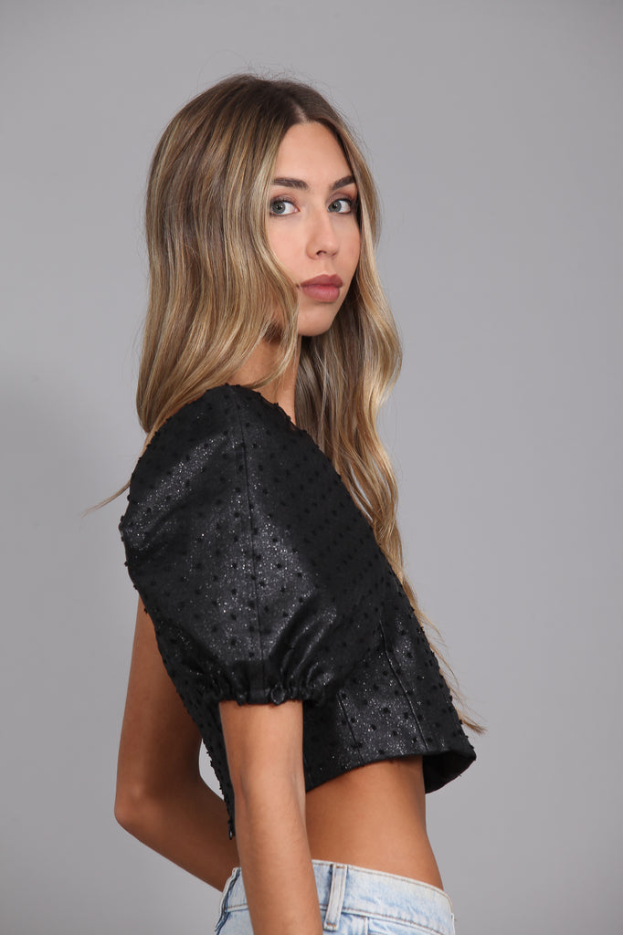 Top combinado hombro al aire ROCK & PARTY !