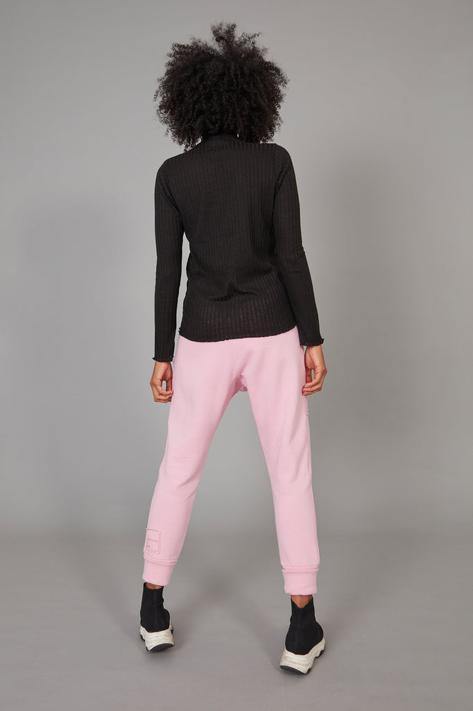 Jogger puño ancho & parches ROSA