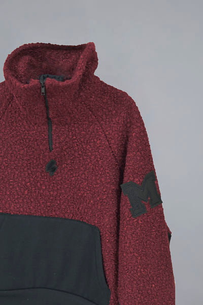 Sudadera cremallera DOLLY granate & negro