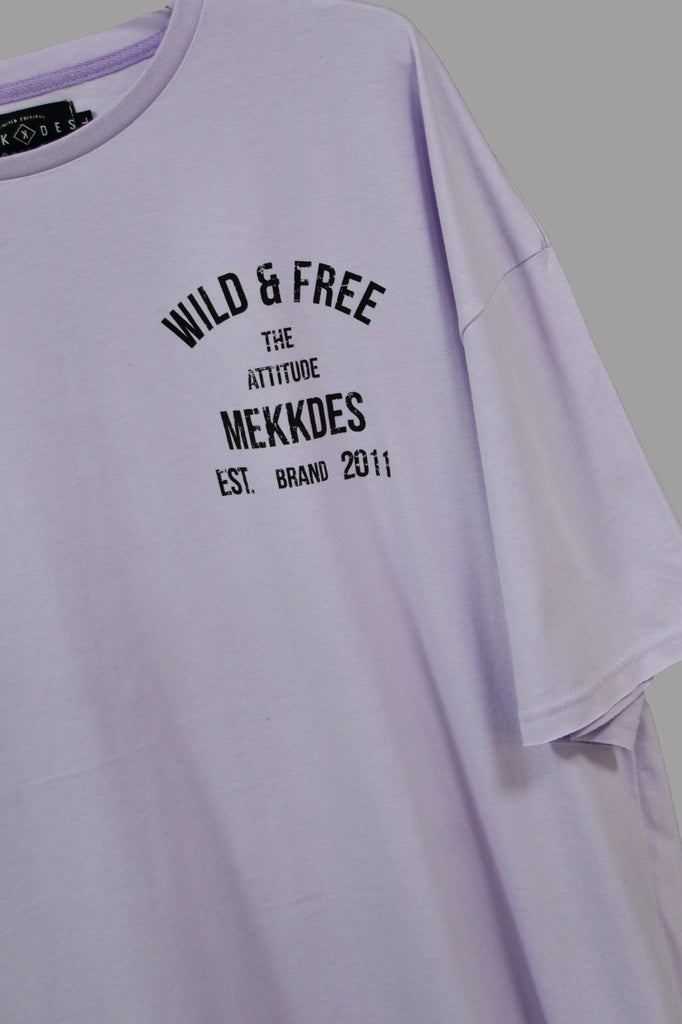 Camiseta HE WILD & FREE lila