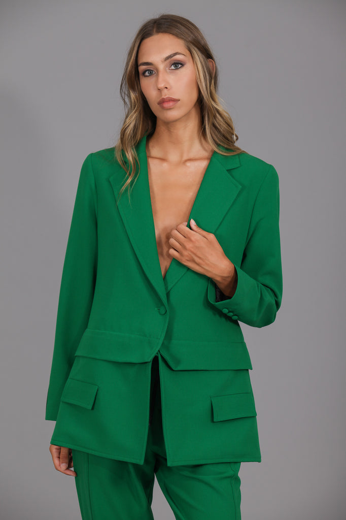 Blazer cremallera convertible · VERDE ·