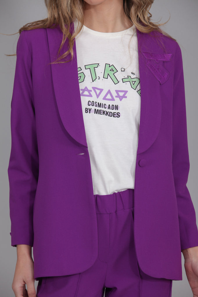 Blazer cuello Esmoquin CALIFORNIA · MORADO ·