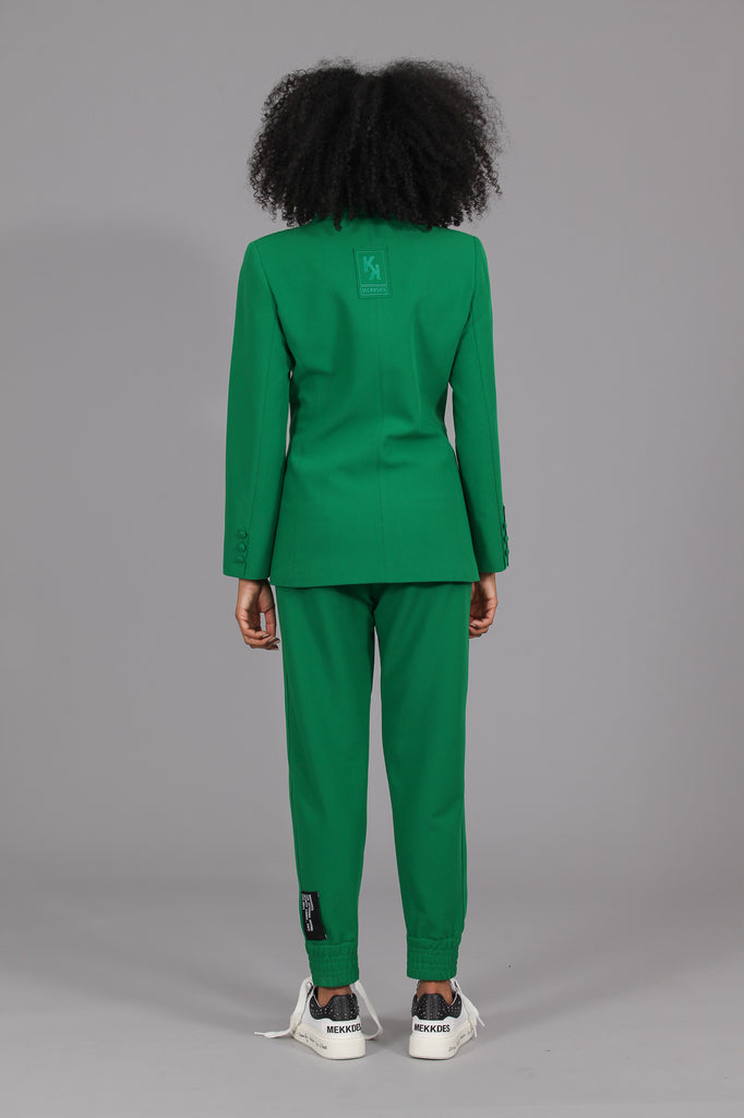 Blazer largos desiguales & bolsillos · VERDE ·