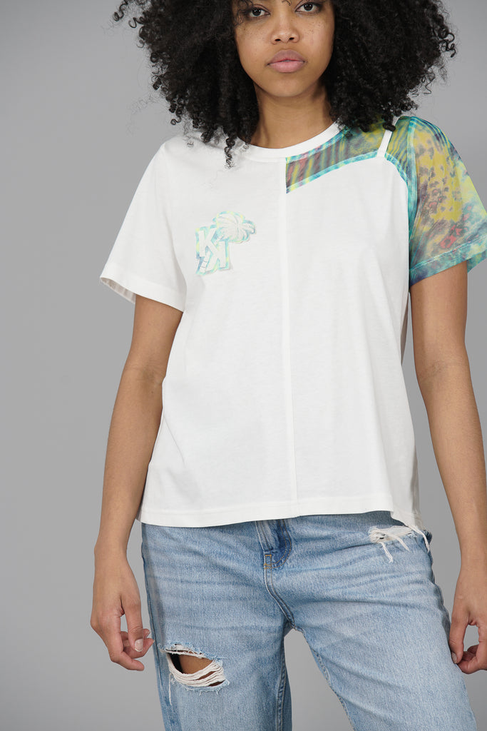 Camiseta combinada SHADES OF SUMMER · TUL PRINT & CRUDO ·