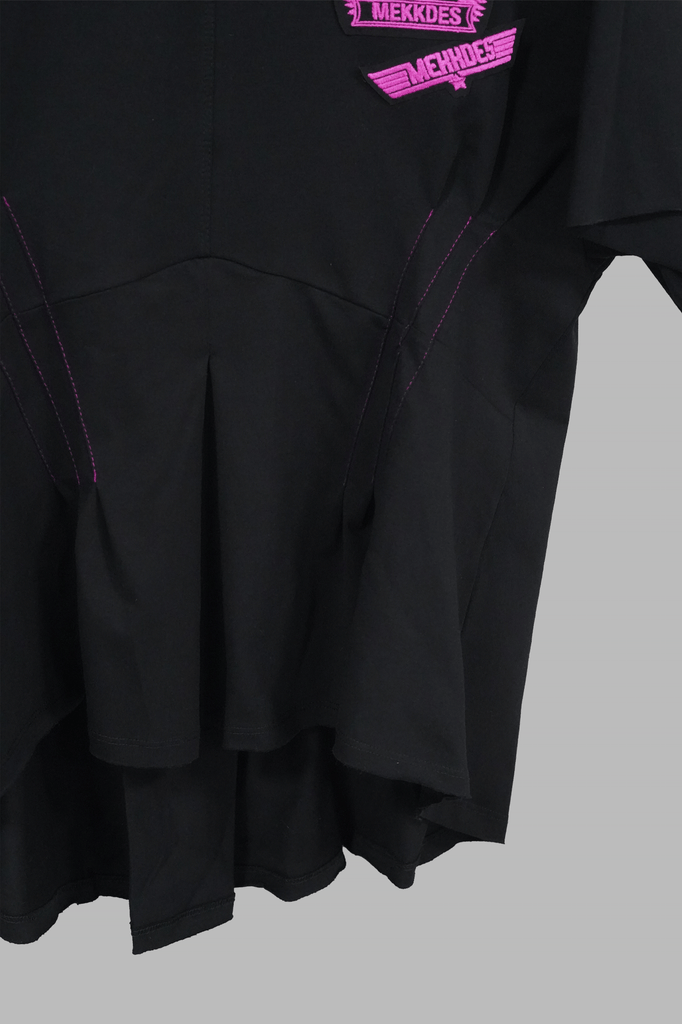 Camiseta pinzas & parches flúor · NEGRO ·