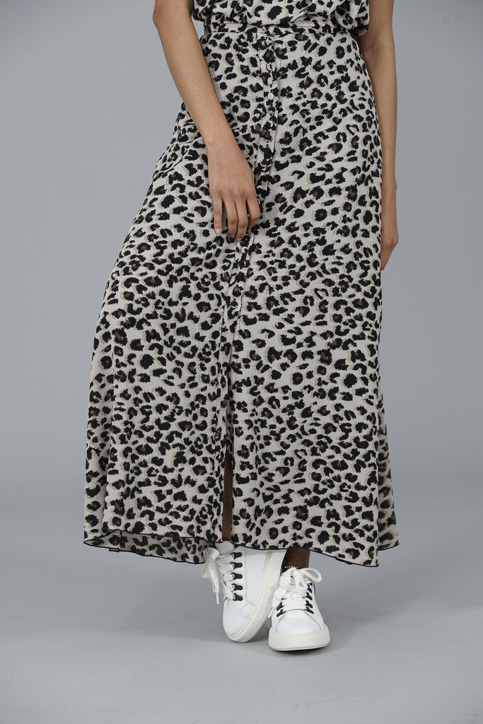 FALDA TUL PRINT TIGER KHAKI