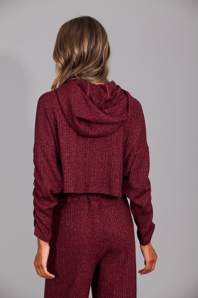 Pantalón holgado punto LUREX · MAGENTA ·