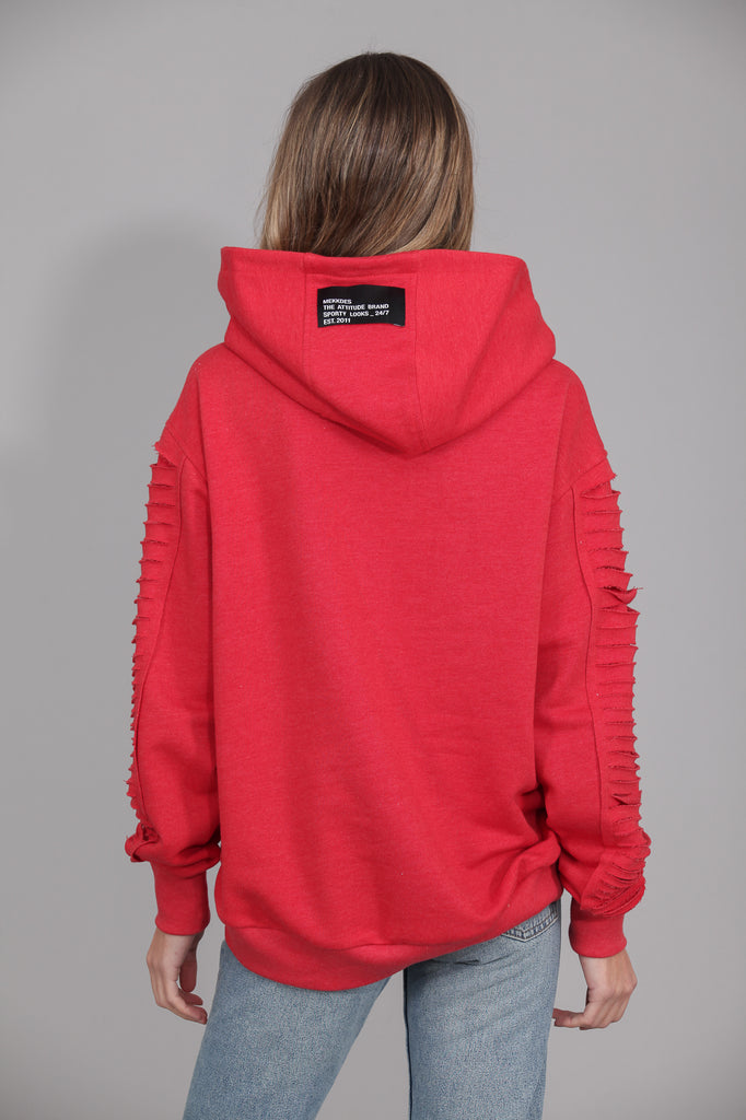 Sudadera multicordones & detalle mangas · CORAL ·