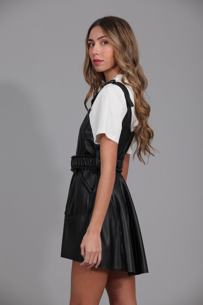 Vestido Biker ROCK · Efecto Piel ·