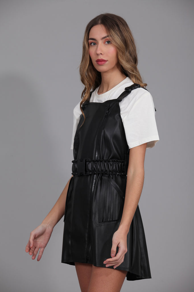 Vestido Biker ROCK · Efecto Piel ·