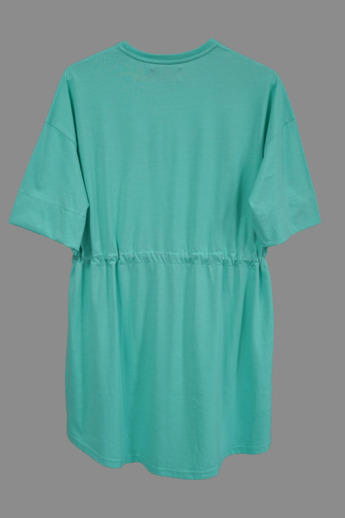 Vestido-camiseta goma WEST COAST LOGO · Turquesa